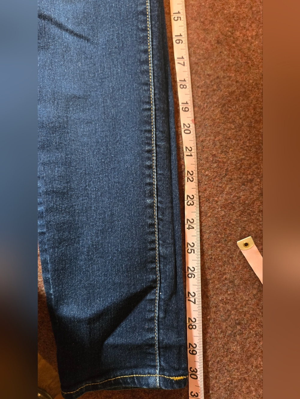Levi's 721 31x31 Marked 31x32 But Shrink Skinny Jeans Dark Wash - Picture 4 of 10